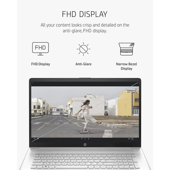 HP Pavilion 17.3 英寸 IPS FHD 笔记本电脑(型号),Intel Core i5-1155G7(Beats i7-1165G7),Intel Iris Xe 显卡,16GB RAM,512GB PCIe SS