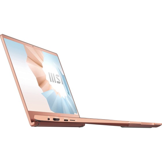 MSI 现代 14 米色摩丝 14 英寸超薄轻便专业笔记本电脑 Intel Core i5-1155G7 Iris Xe 8GB 512GB NVMe SSD Win10 (B11MO-857)